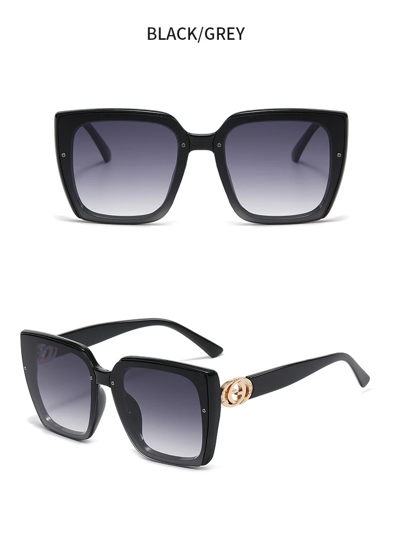 Vintage Overized Square Sunglae Women For Men Claic Big Frame Trending Sun Glae UV400  Brand Deigner_voghion.com