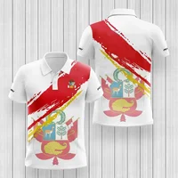 Polos graphiques Peru Feel pour hommes et femmes, maillots de football College en plein air, sports de rue péruviens, uniforme de football, été 2024 4