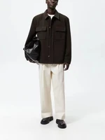 Spring Men's Faux Suede Shirt Jacket Fashion Single-breasted Lapels Tooling Coat Male Loose All-match Outwear 2023 NEW RA - Image 3