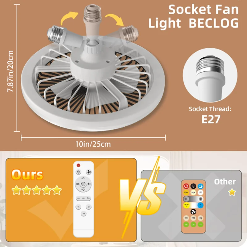 Modern Small Ceiling Fan Light 6