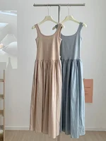 new Summer Patchwork Sleeveless Dress Vintage Female Fashion Casual Holiday Dress For Women Square Neck Long Party Dresses - Image 6