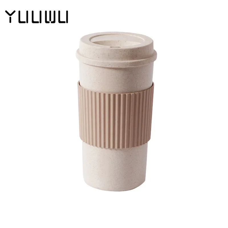 Wheat Straw Double Wall Insulation Mug Eco Friendly Coffee Cup Travel wheat-straw-double-wall-insulation-mug-eco-friendly-coffee-cup-travel