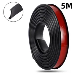 5M Self-Adhesive U-Shaped Edge Banding Tape for Furniture and Wood Decor (Black)