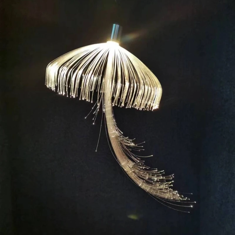 Color White Warm Fiber Optic LED Jellyfish Strip Pendant Pendant Light Christmas Park Landscape Lighting