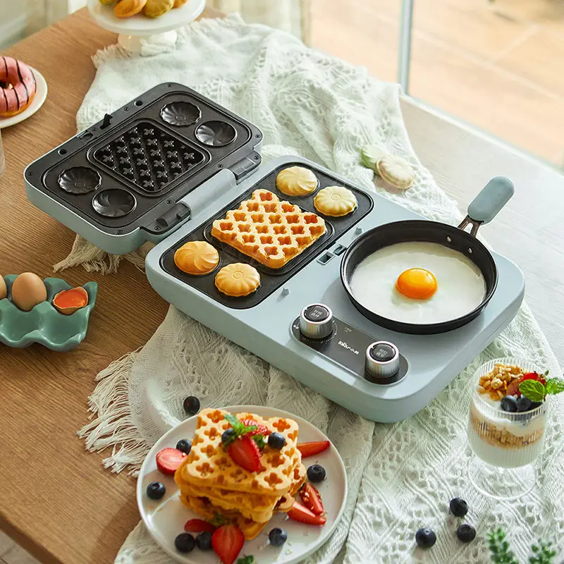 Breakfast machine multi-function baking tray four-in-one small sandwich machine lazy one-piece toast electric baking pan