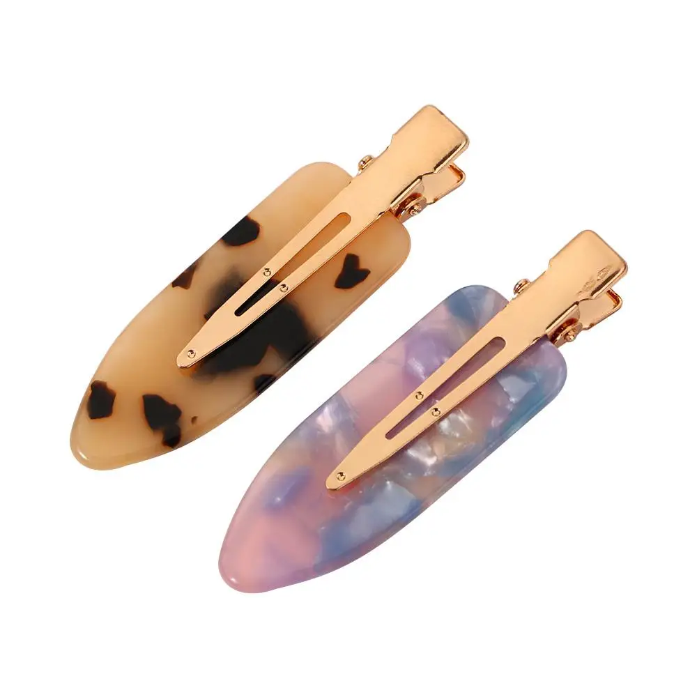 Description Picture 4 of itemSimple Hair Styling Tool Non-marking Leopard Women Korean Duckbill Clip No Bend Bangs Clip Seamless Hair Clips Bangs Clip