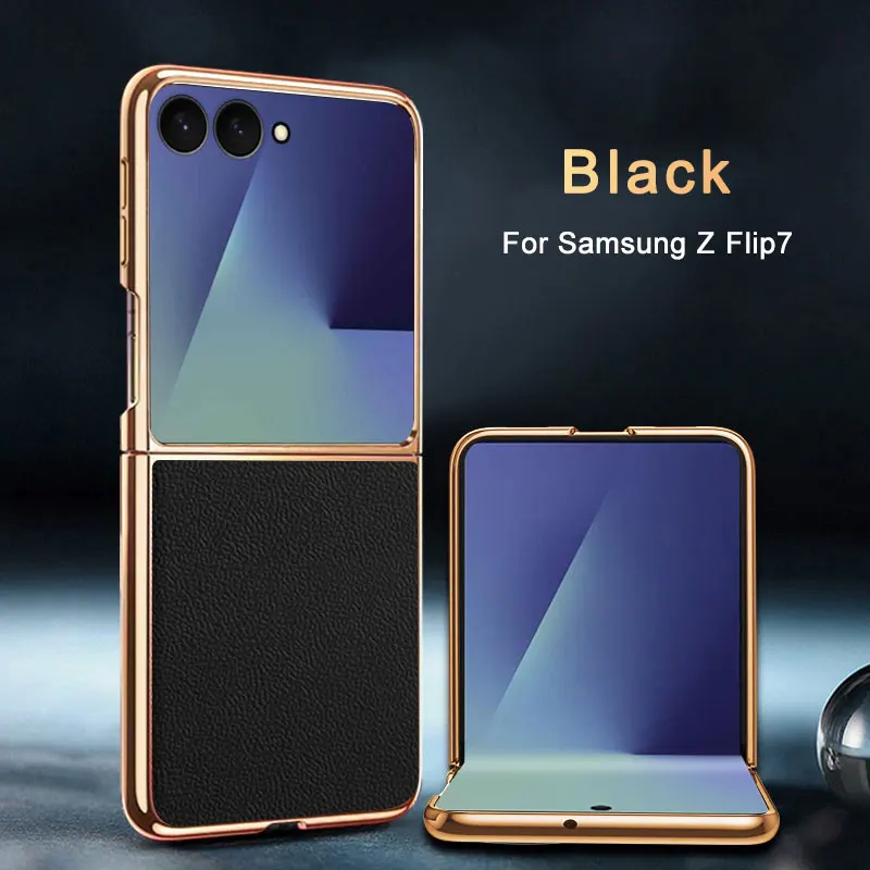 Luxury PU Leather Skin Plating Slim Protective Back Cover