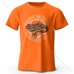 Vintage 80s - Inspired Unisex Graphic Tee - Soft Cotton Casual Streetwear - S (Orange)