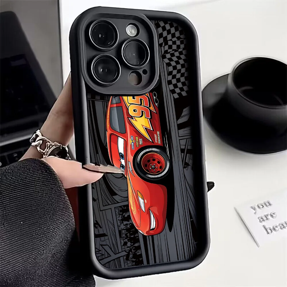 Silicone TPU Cartoon Lightning Car Design Phone Case
