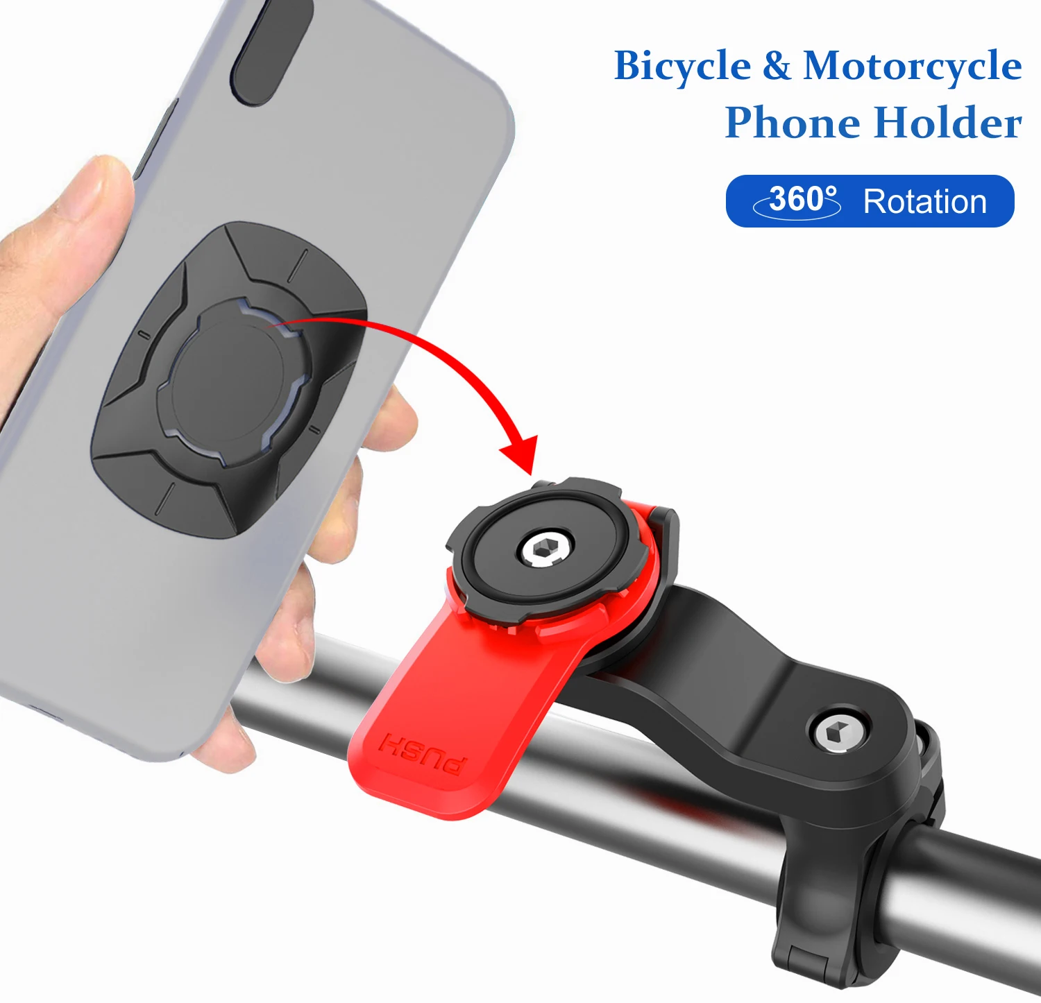 Onelesy Adjustable Bike Phone Holder Rotate Bicycle Mobile Phone Holder Motorcycle Phone Support Stand For iPhone 12 GPS Mount mobile phone stands for vehicle
