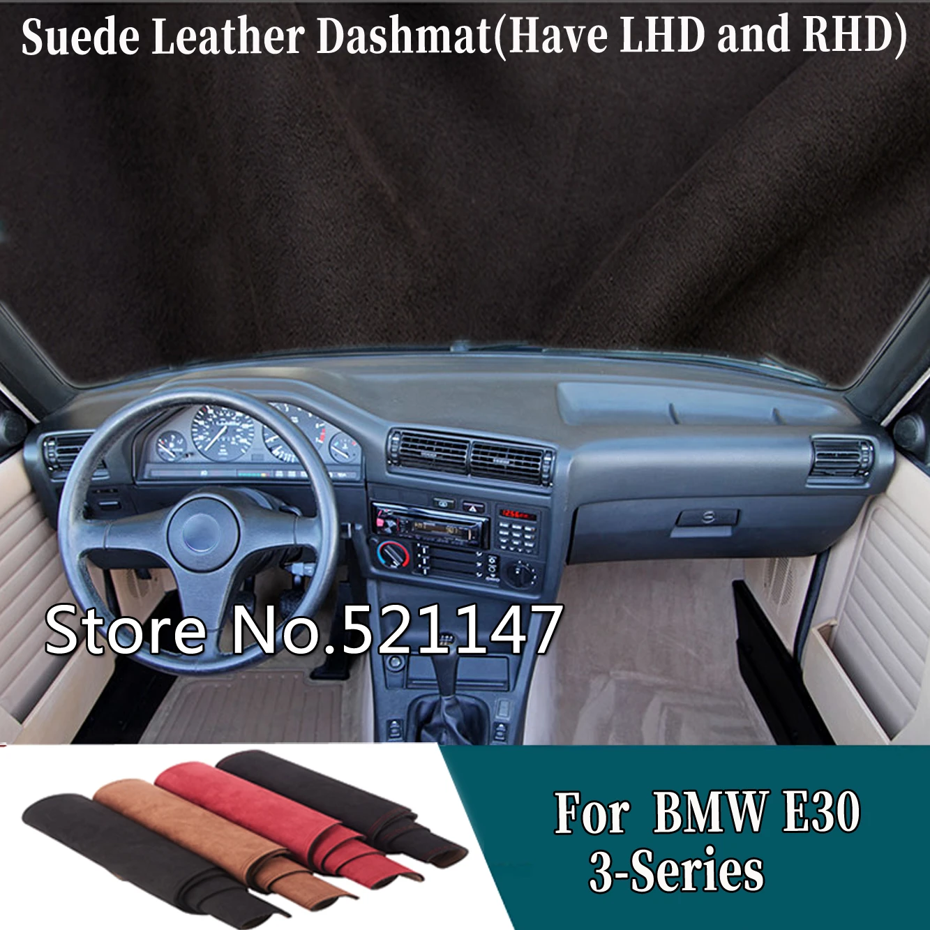 Car Suede Leather Dashmat Dashboard Cover Pad Dash Mat Accessories For