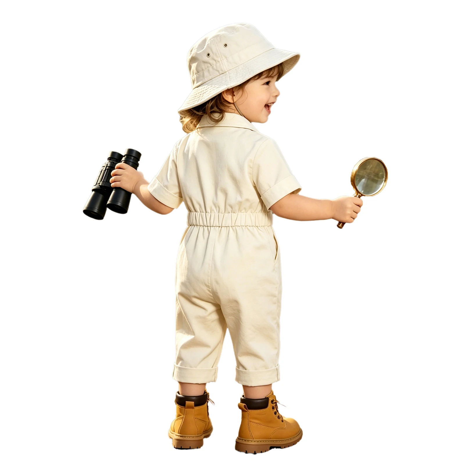 Toddler Baby Girl Boy Birthday Party Cake Smash Bodysuit Zookeeper Suit Cute Animal Embroidery Jumpsuit for Zoo Park Photo Shoot 2