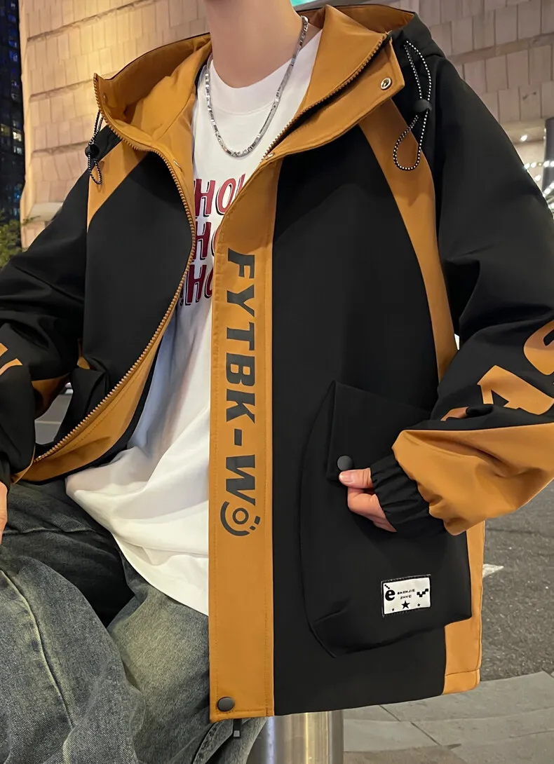 Mode 2026 Frühling Herbst Herren Freizeitjacken mit Kapuze Jugendliche Hochwertige Streetwear Lose Jacke Outdoor Windbreaker Oberbekleidung – Detail 14