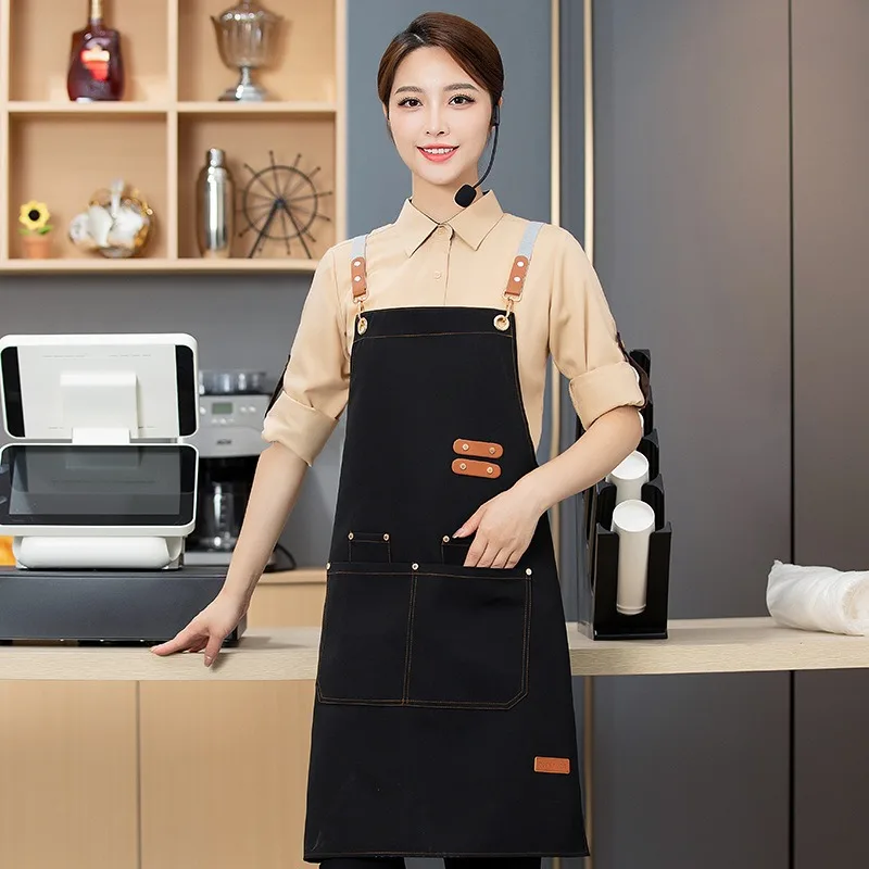 Apron Waterproof Oil Proof Catering Supermarket Restaurant Fruit Shop Family Milk Tea Work Clothes for Both Men and Women 8 S8d33ec3deee544c8bd2574d4a0f57e76E