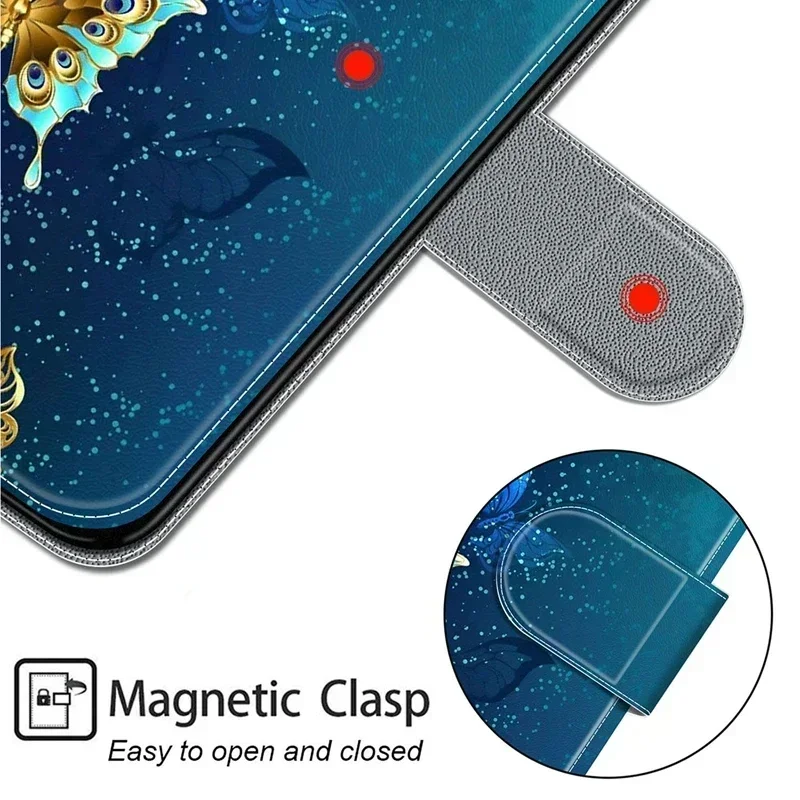 Magnetic Flip Leather Wallet Phone Case with Book Cover