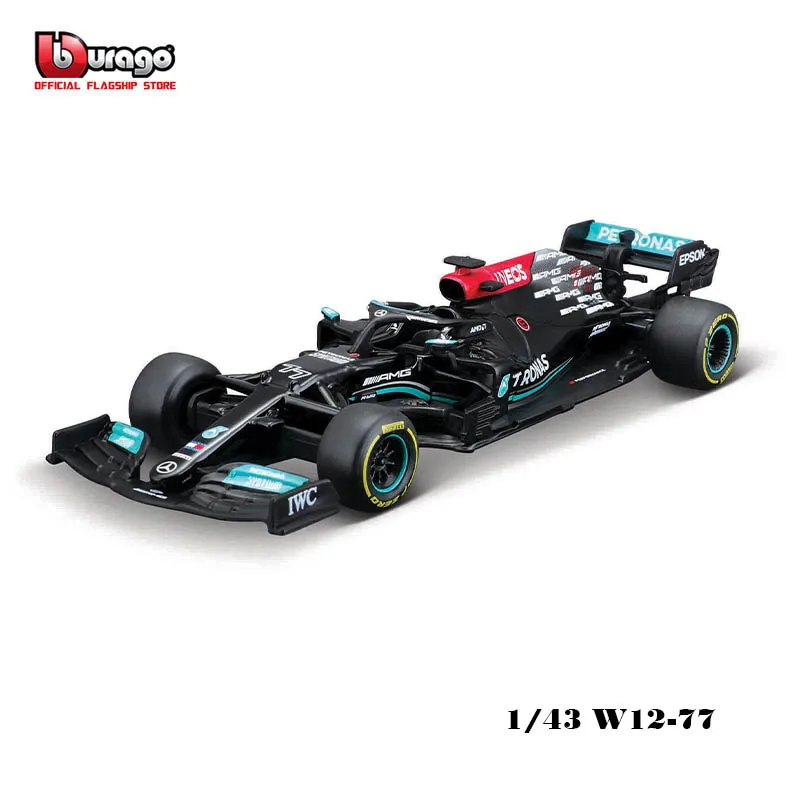 メルセデスAMG F1 W12 1/43 スケール 1/43 BBurago 2021 Mercedes-AMG F1 W12 E Performance Valtteri