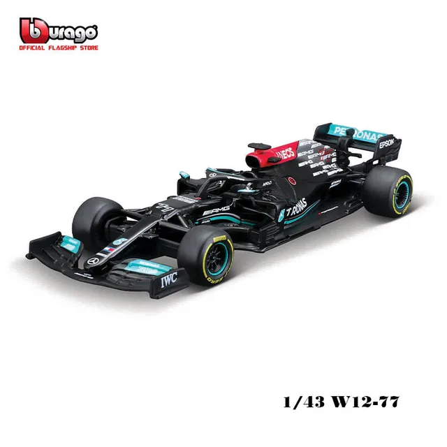 Bburago 1:43 2021 Mercedes F1 W12 E Performance #44 #77 Alloy Luxury Vehicle Diecast Cars Model Toy Collection Gift 3