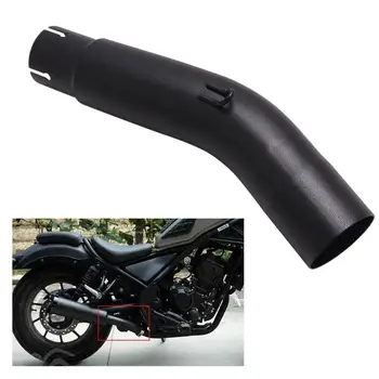 CM300 Black Middle Connect Tube For Honda CM500 Rebel 500 17-2021 Motorcycles Exhaust Tail Pipe Mid Pipe Stainless Steel Slip On