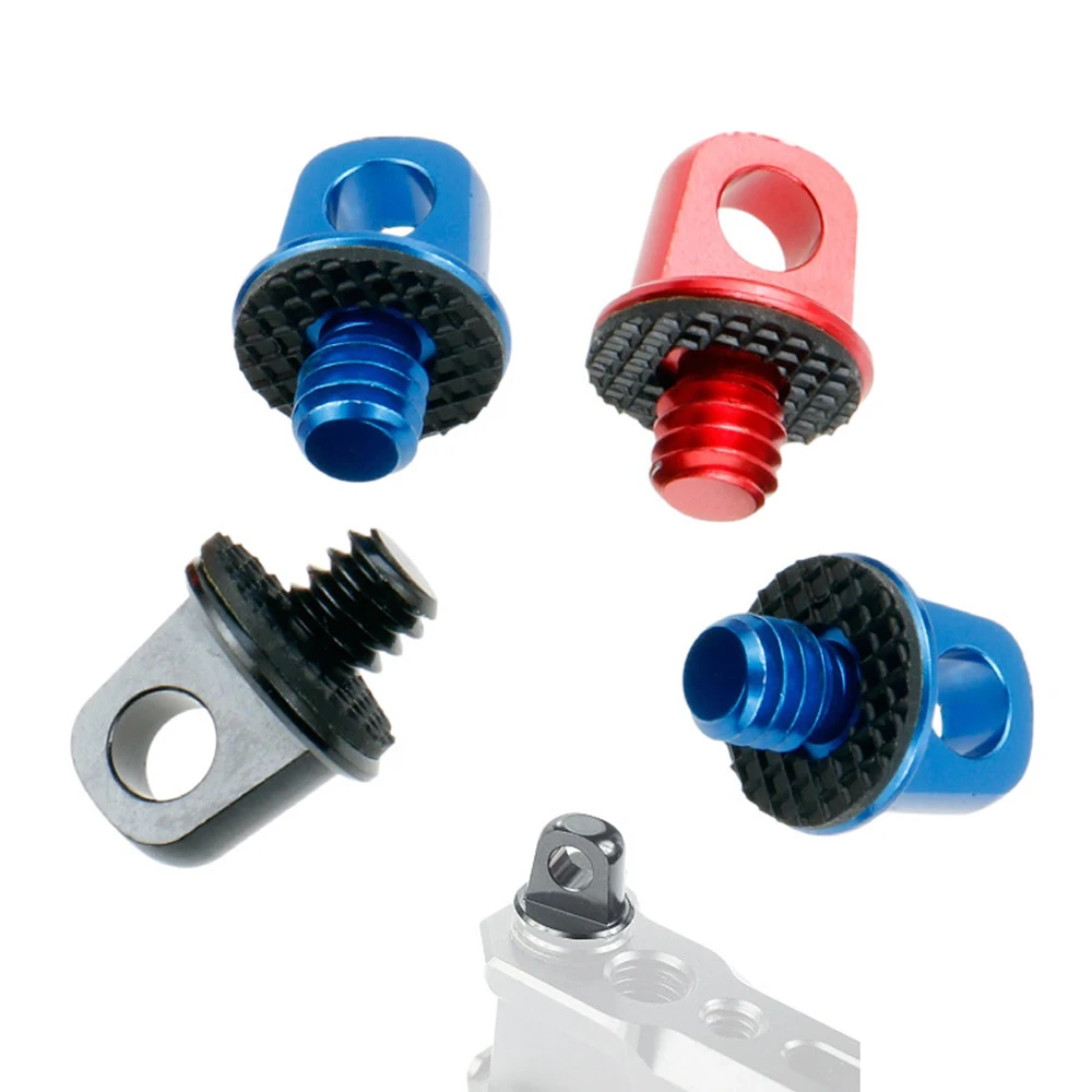 1/4" & 3/8" Aluminum Alloy Hanging Screw UNC 1/4-20 & 3/8-16 Thread Durable Lanyard Screw for Photography Sports Industrial Use