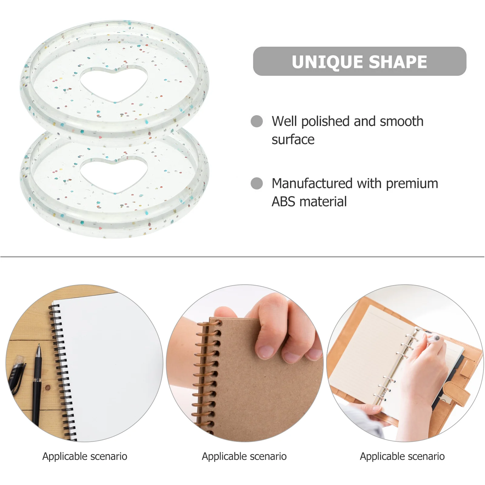 

50Pcs Binder Discs Notebook Binding Discs Planners Binding Discs Loose-leaf Binder Discs