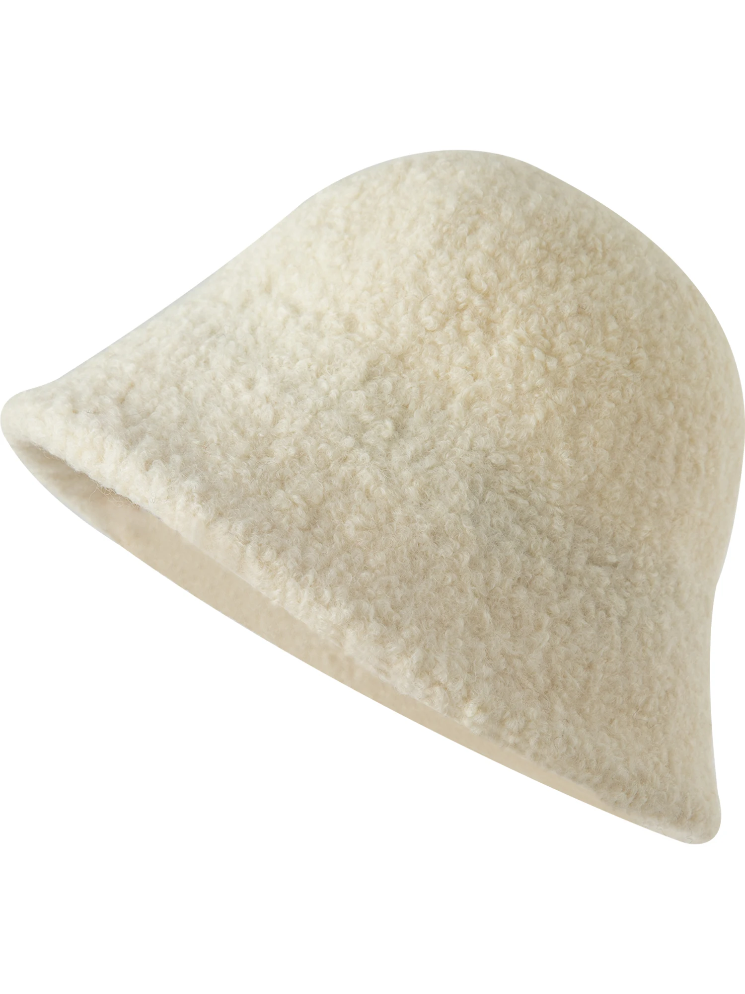 ZIQIAO Wool Solid Color Temperament Plain Warm Fisherman Hat Female 2025 Winter New Style Face Small Basin Hat Ins All-match