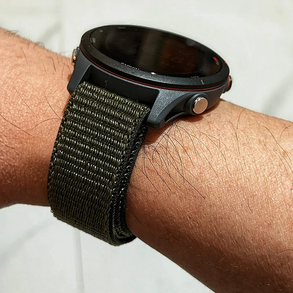 Woven Nylon Quick Fit Hook & Loop Sport Watch Band Strap