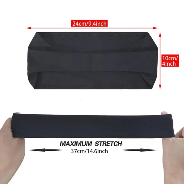 Solid Color Sports Headbands Elastic Non Slip Quick Dry Workout Fitness Yoga Unisex Hairband Sweatband Bandana Hair Accessories 3