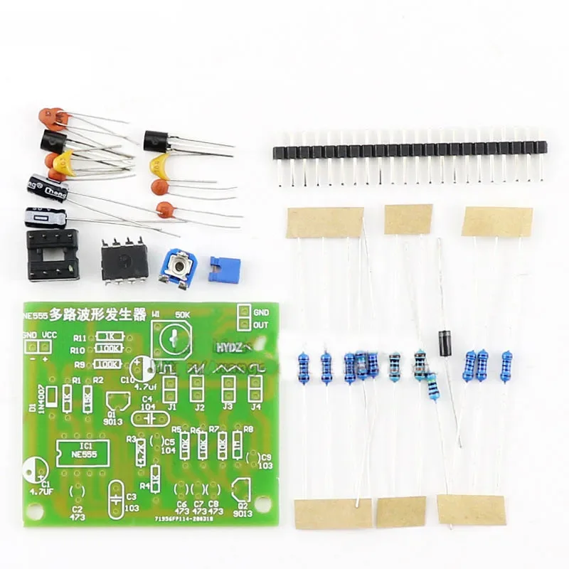 DC 6-12V NE555 Pulse Generator Module DIY Kit Sine/Triangle/Square Wave Generator multi-channel Waveform Signal Generator 3