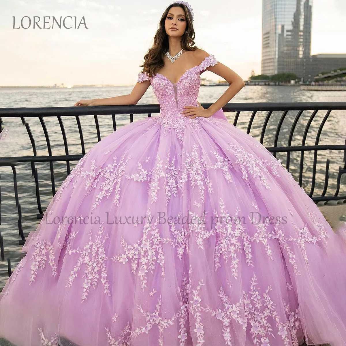 Quinceanera Dress Sweet 15 16 Ball Gown 3D Flowers Applique Beaded Flower Sleeveless Vestidos De 15 A&ntilde;os