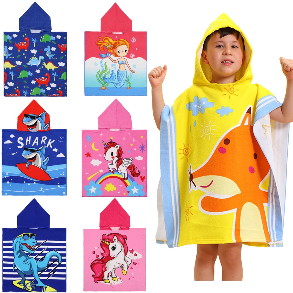 Children Bath Towel Baby Bathrobe Beach Wrap Blanket
