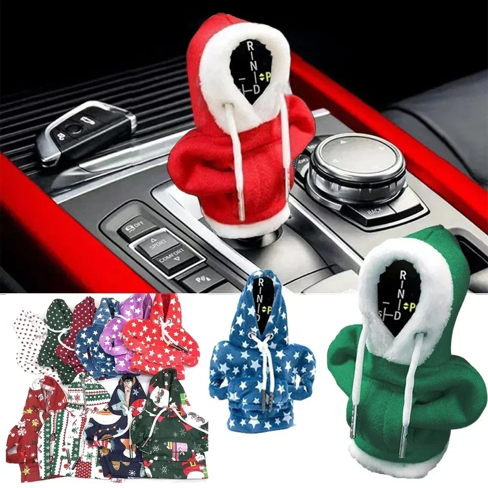 Auto Gear Shift Hoodie Cover Shift Cover Gear Handle Decoration Fits Manual Automatic Universal Car Shift Lever Interior Decor