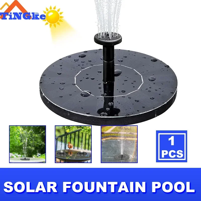 Solar Fountain Pump Energy-saving Plants Watering Kit Colorful Solar Fountain Panel Bird Bath Outdoor Garden Pool