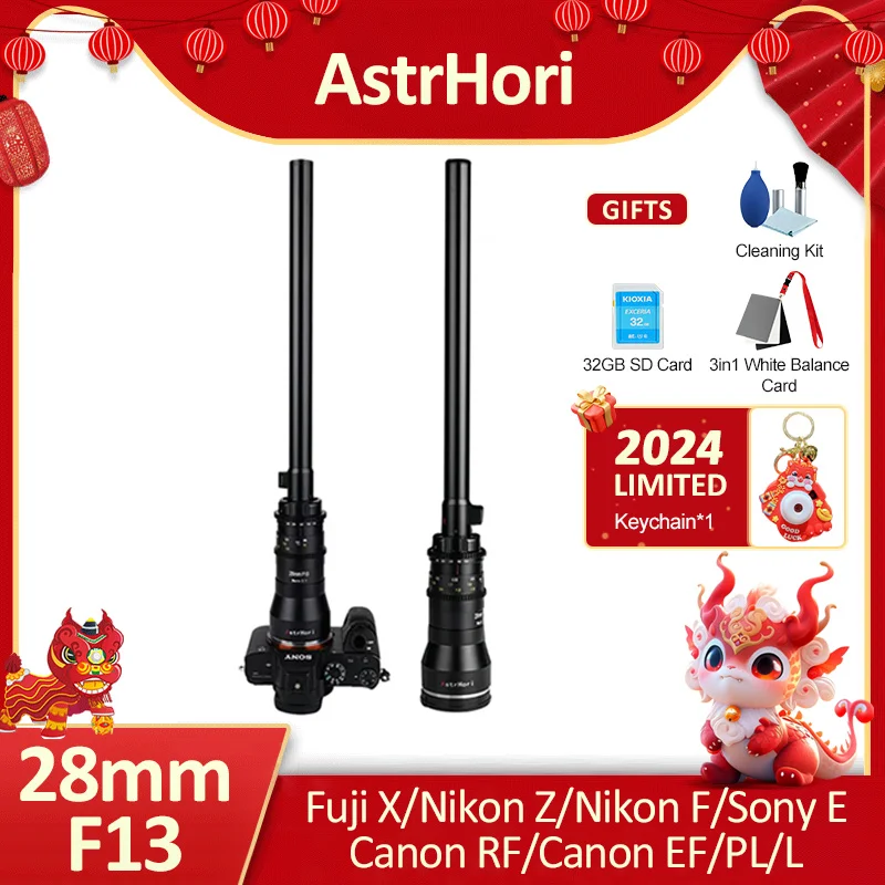 Astrhori 28Mm F13 Full Frame 2X Macro Sonda Obiettivo Speciale Per Sony E Nikon F Canon Rf Ef Fuji Xf Nikon Z L Pl Mount Obiettivo Della Fotocamera