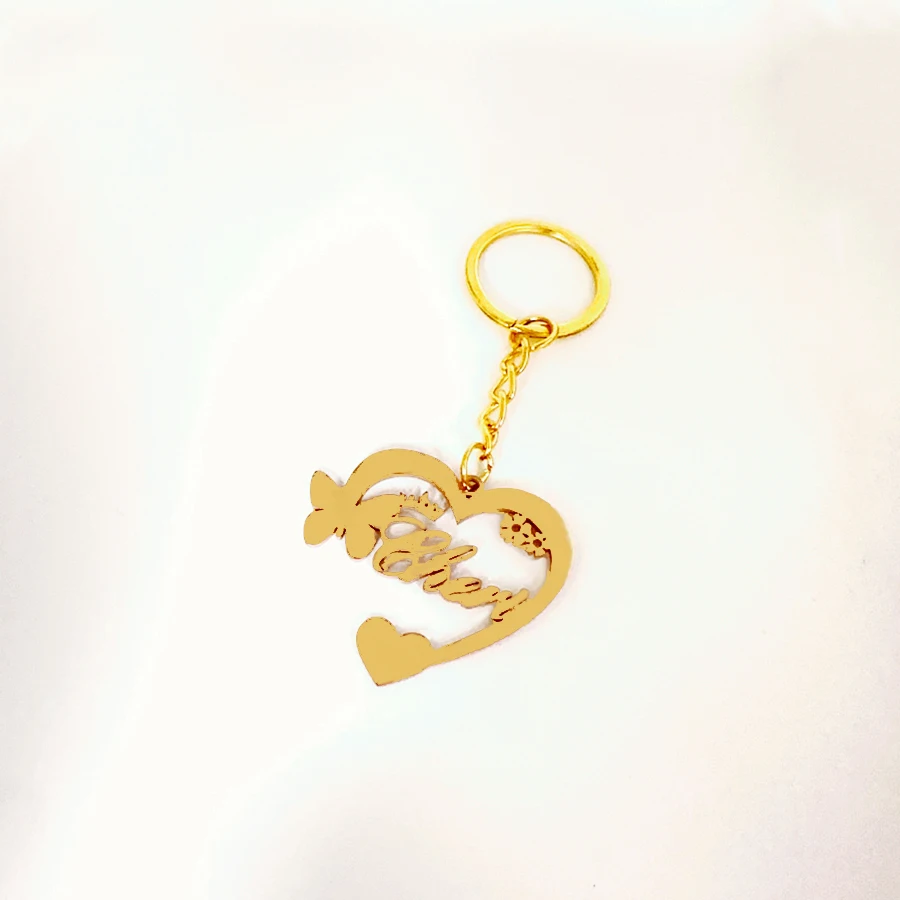 QualGifts Heart Charm Keychain – Stainless Steel Wire & Zinc Alloy, Silver/Pink, Purse Or Bag Decor - View #5