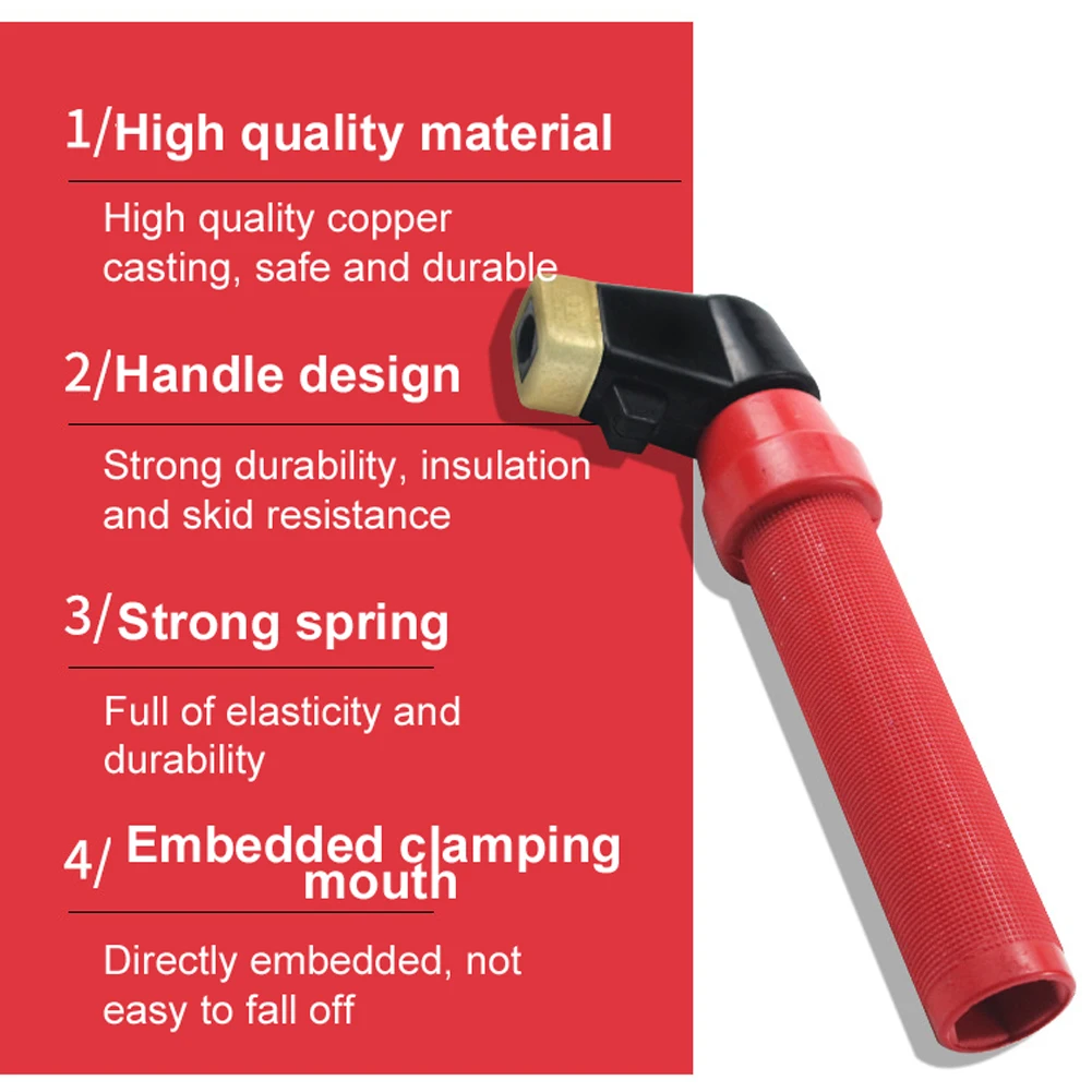 Welding Pliers Welding Machine Accessory Full Copper Electrode Holder Elastic Spring Insulated Handle Design