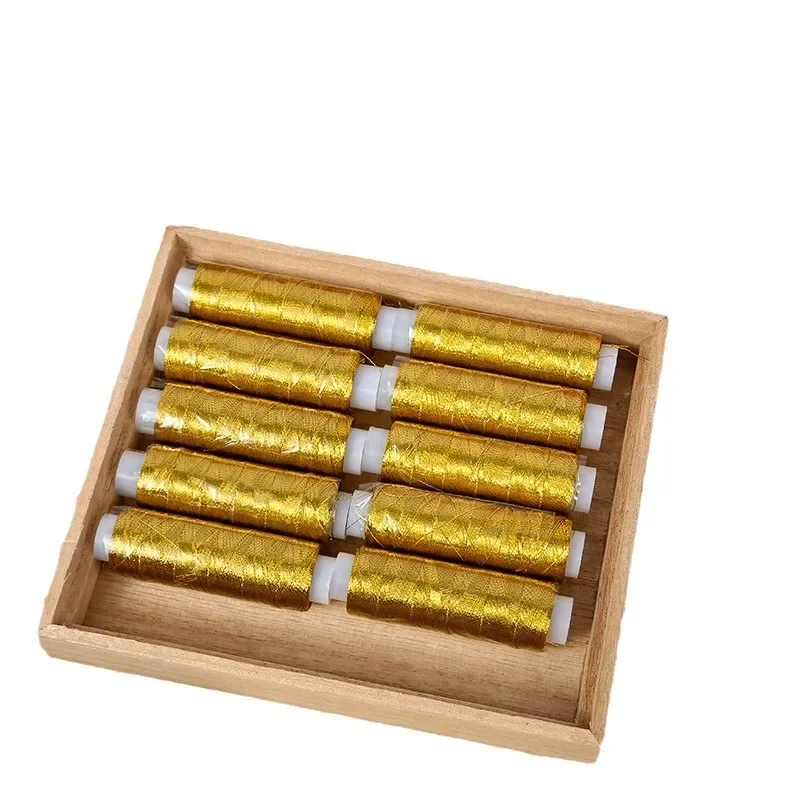 Gold and Silver Shiny Thread for Hand Sewing and DIY Projects