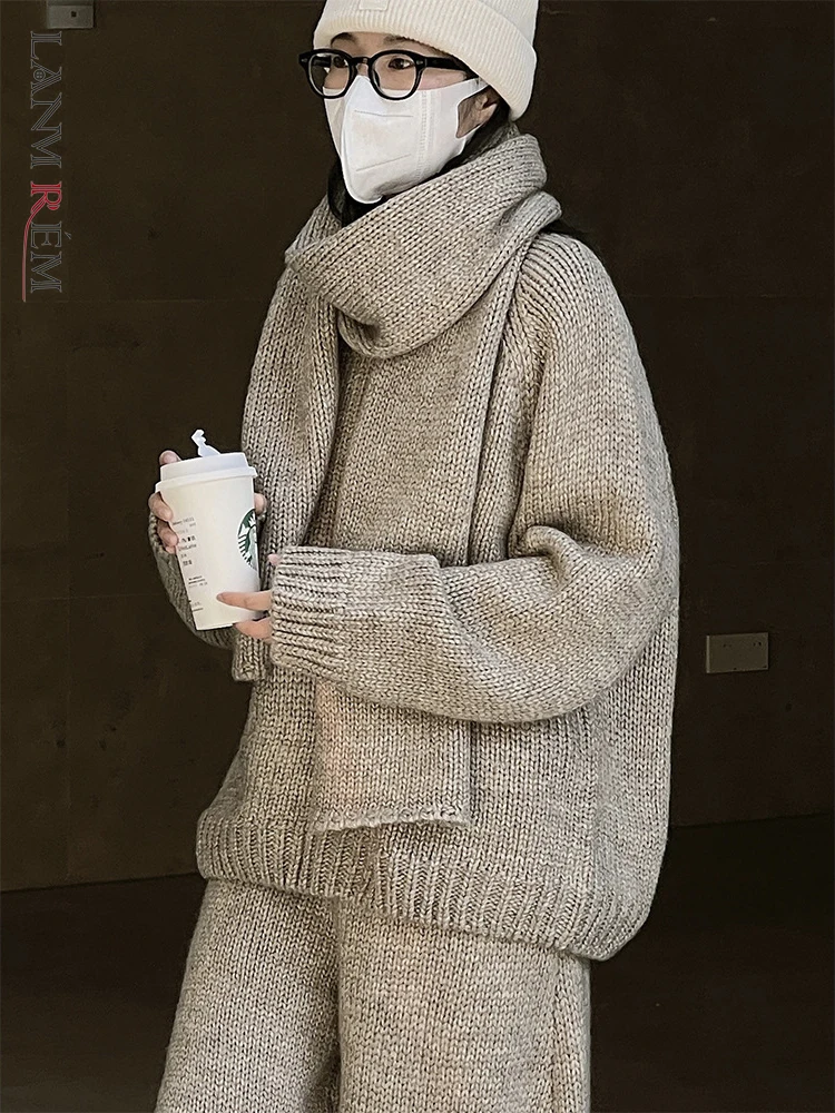 lanmrem-women-knitted-pullover-wool-blend-solid-color-loose-korean-style-female-fashion-thick-sweater-2024-winter-new-2wa141