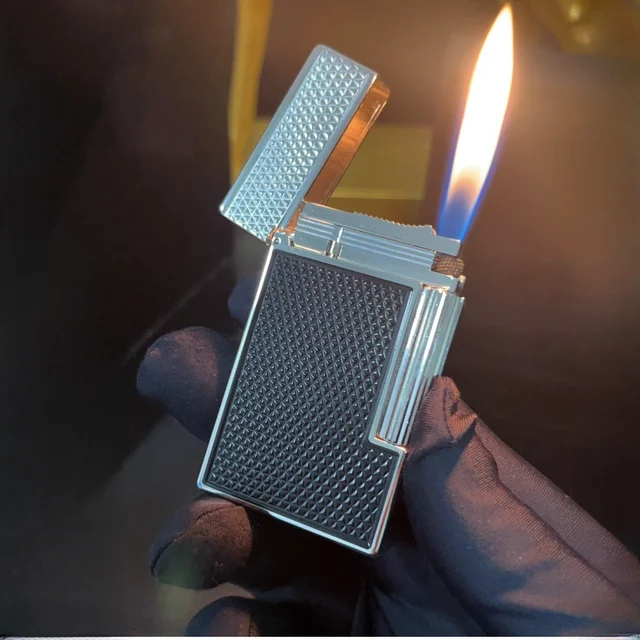 Classic Butane Gas Lighter Grinding Wheel Ignition Soft Flame Inflatable Cigar Lighter Cigarette Accessories Memorial Collection - Image 2