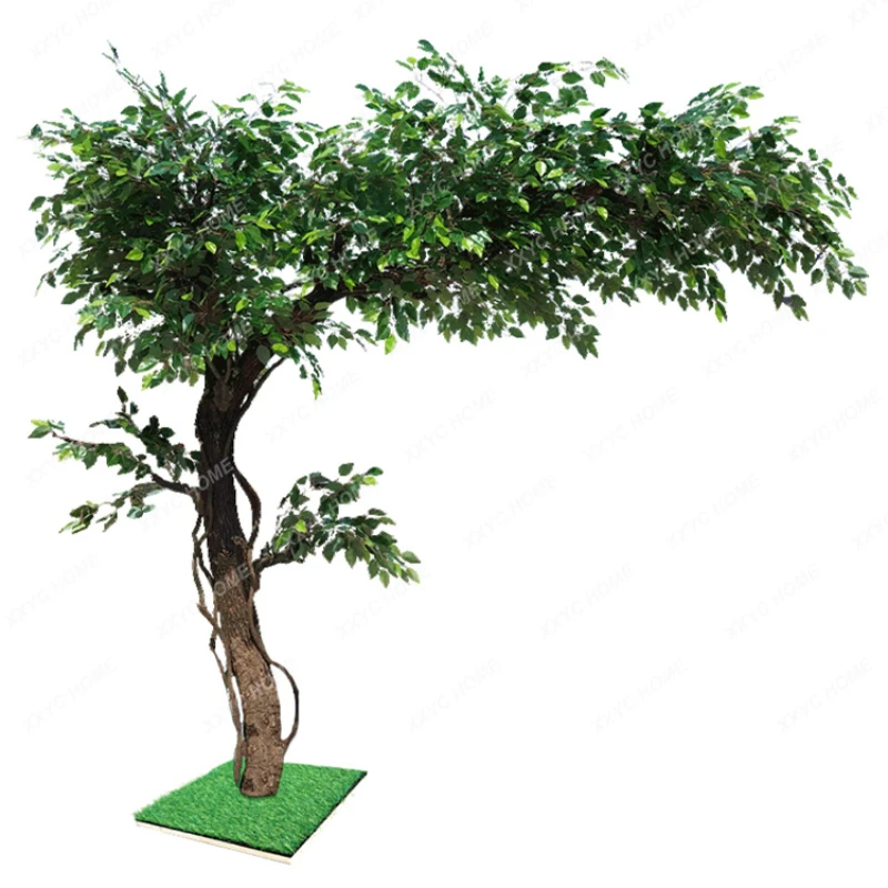

Искусственное дерево из ротанга, имитация дерева баньян, реквизит для стрельбы, зеленое растение, твердая древесина для гостиной, дисплей, искусственное имитационное дерево