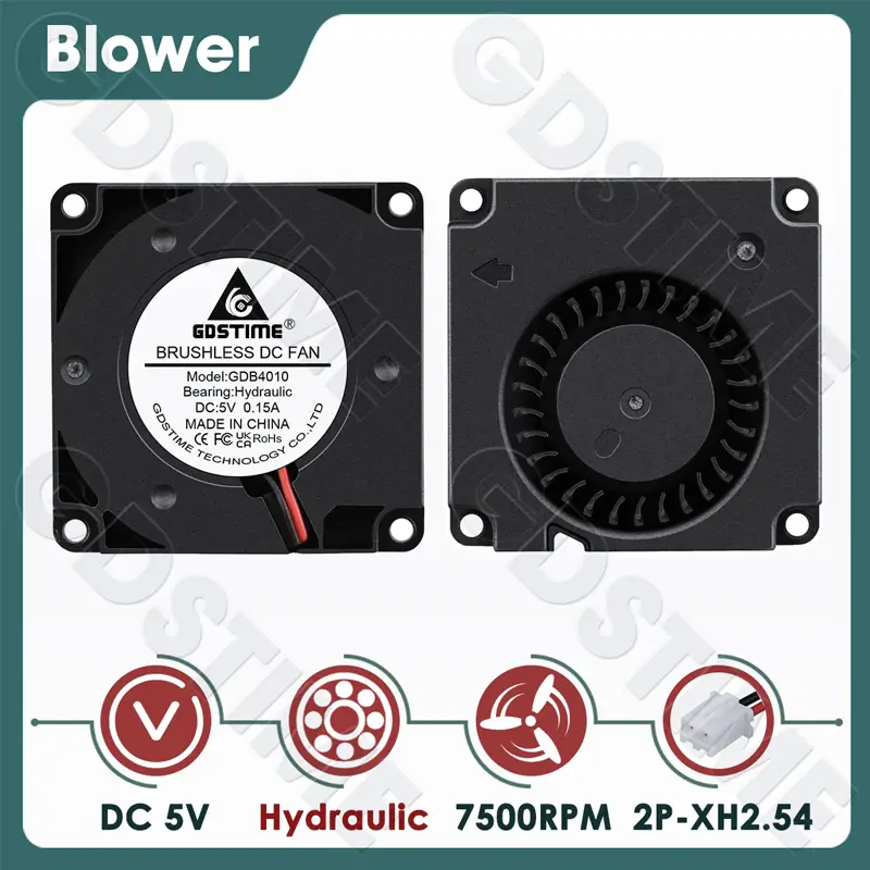 Gdstime 4010 Fan 24V 12V 5V 40MM*10MM DC Brushless Blower Fan 40MM Radial Fan 4CM Turbo Radiator for 3D Printer Accessories Part image 16