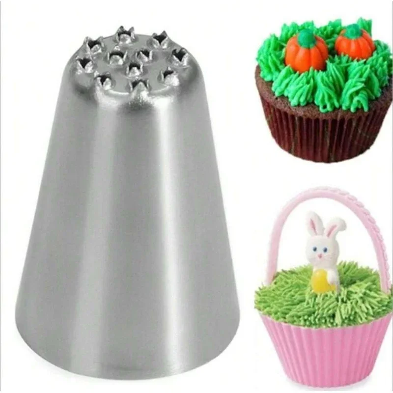 Grass Cream Icing Nozzles Cupcake Head Cake Decorating Stainless Steel Pastry Decor Tip Piping Pastry Cupcake