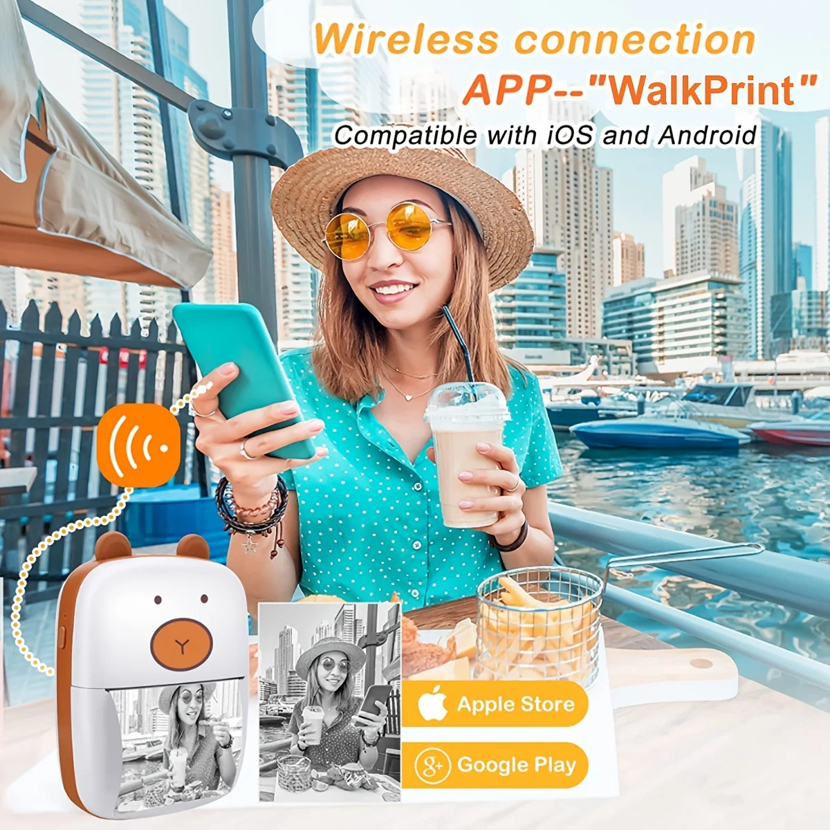 Etichette di stampa Mini stampante fotografica Wireless dal tuo telefono  compatibili istantaneamente con iPhone e Android - AliExpress