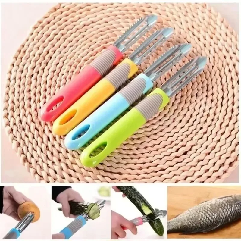 Stainless Steel Fruit Peeler Home Fruit and Vegetable Peeler Kitchen Small Tool Fish Scale Scraper Potato Peeler Wholesale
