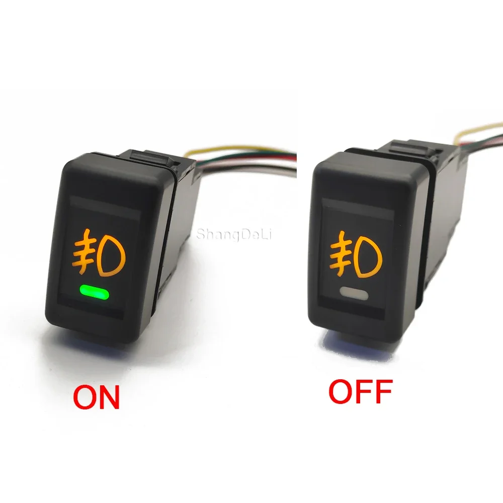 1PC LED Light Switch Car Front Fog Lamp Switch Push Button With