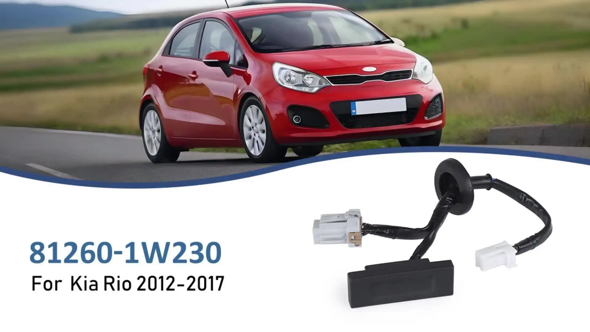 Serrure Hayon Compatible Avec Kia Pour Rio Mk3 2011 2012 2013 2014 2015 2016 2017 Bouton-Poussoir Verrouillage Du Coffre Commutateur De Poignée Bouton D'ouverture Du Hayon 81260-1W220