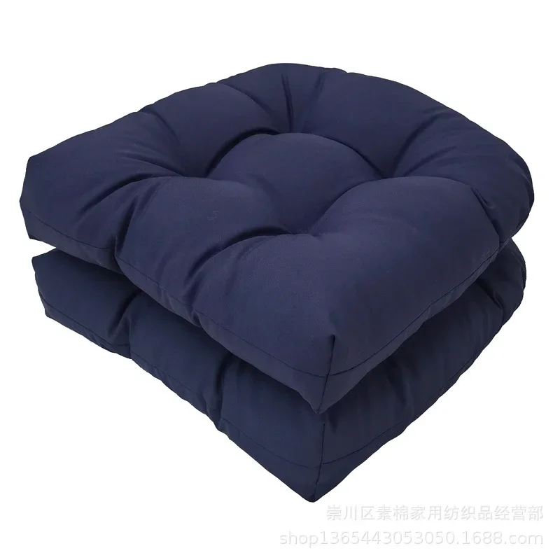 2pcs New Soft Thickened Outdoor Chair Cushion Waterproof Tufted Padded U Shape Seat Cushion for Patio 48 X 48 Cm 2