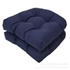 2pcs New Soft Thickened Outdoor Chair Cushion Waterproof Tufted Padded U Shape Seat Cushion for Patio 48 X 48 Cm 2