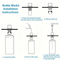 500 ml/350 ml ขวดเครื่องจ่ายสบู่เหลวสแตนเลสทนทานปั๊มที่มีประโยชน์อ่างล้างจานเครื่องมือ Home Product 6