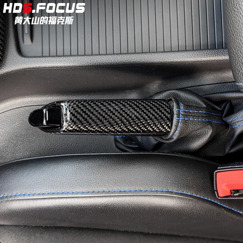 For Ford Focus MK3 Handbrake Grips Genuine Carbon Fiber Car Hand Brake Protection Decoration Cover Accessories hand brake cover,car interior accessories
