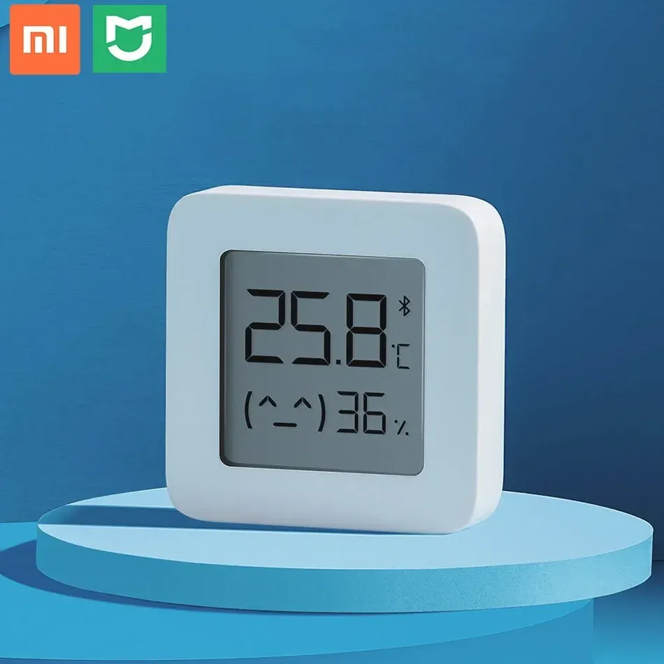 Xiaomi Mijia Thermometer 2 Bluetooth Temperature Humidity Sensor Moisture Meter Smart LCD Screen Digital Mijia App